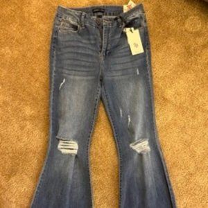 Sincerely Jules Ripped Flare Jeans